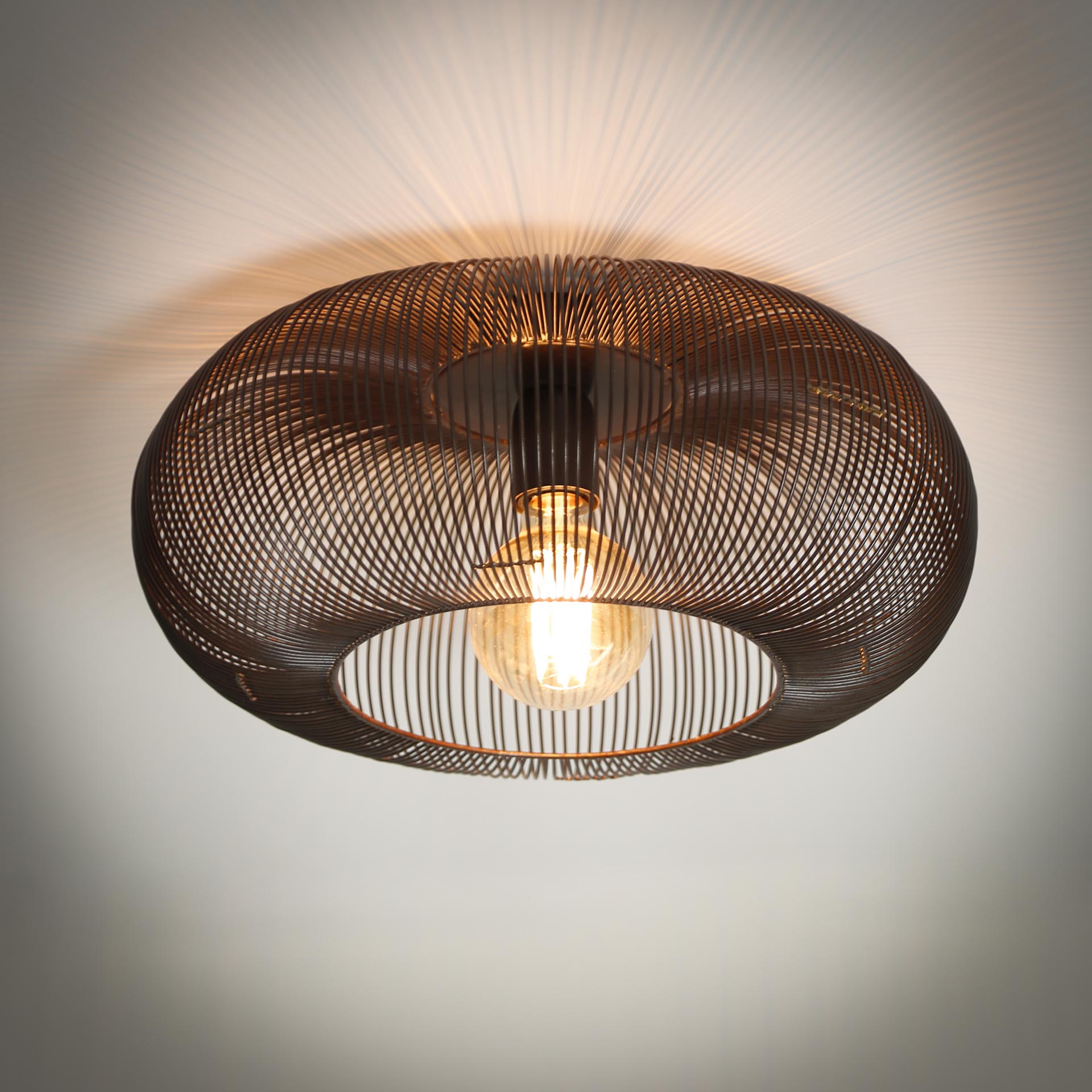 Plafondlamp Copper Twist - Loft24.nl