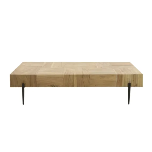 Rechthoekige Salontafel Blocks 150x60 cm - Acaciahout - Afbeelding 4