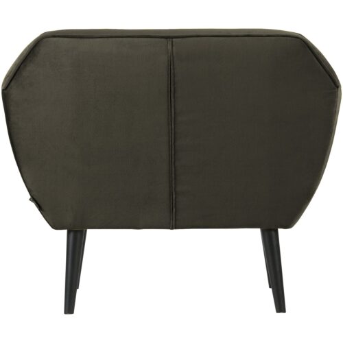 Fauteuil Rocco Velvet - Warm groen - Afbeelding 4