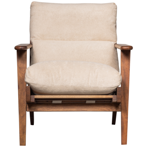 Fauteuil Houston Bouclé / Acaciahout - Naturel - Afbeelding 4