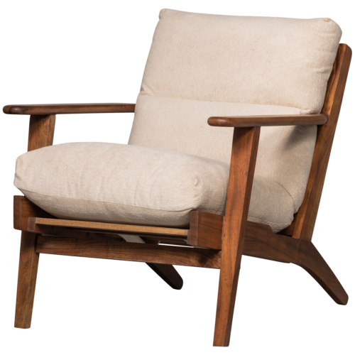 Fauteuil Houston Bouclé / Acaciahout - Naturel