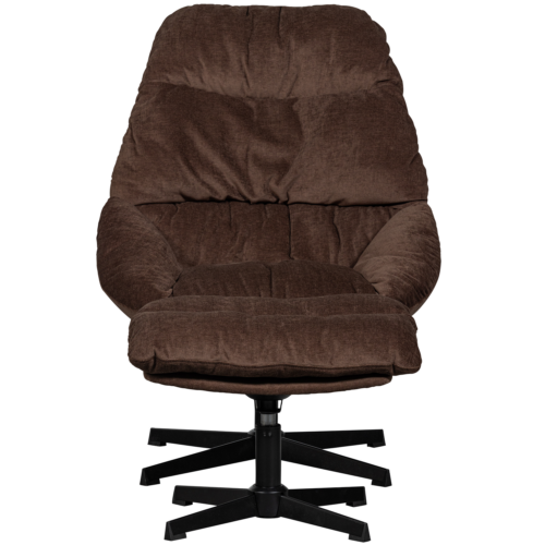 Draaifauteuil Yaro met Hocker - Espresso - Afbeelding 3