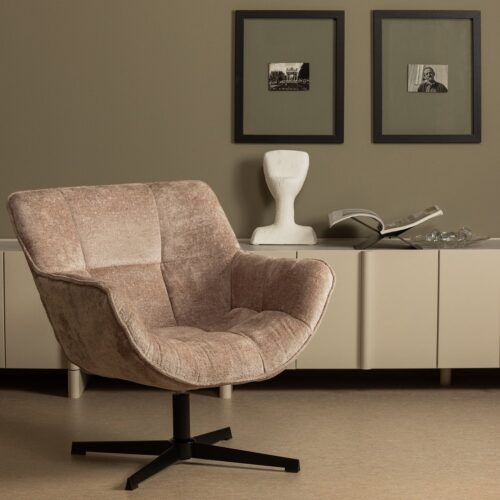 Draaifauteuil Wib Chenille - Taupe - Afbeelding 2