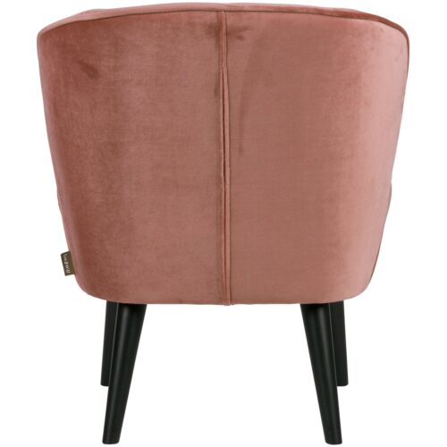 Fauteuil Sara Velvet - Oud Roze - Afbeelding 7