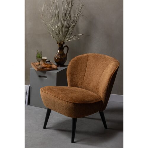 Fauteuil Sara Chenille - Cognac - Afbeelding 3