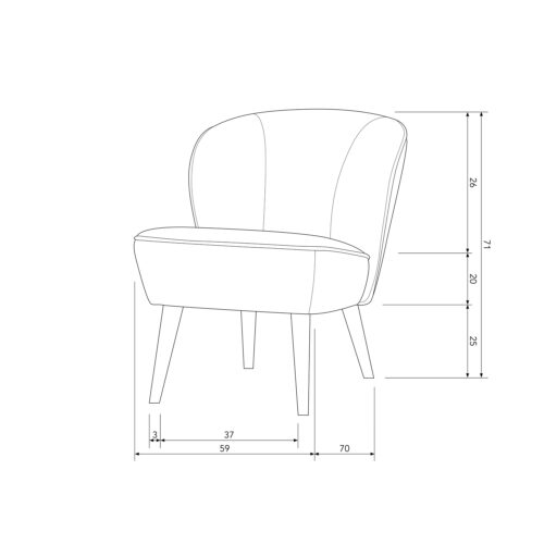 Fauteuil Sara Rib - Vergrijsd Groen - Afbeelding 6