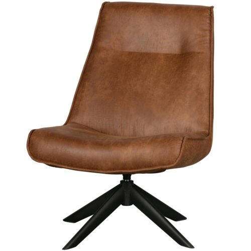 Draaifauteuil Skyler PU Leder - Cognac