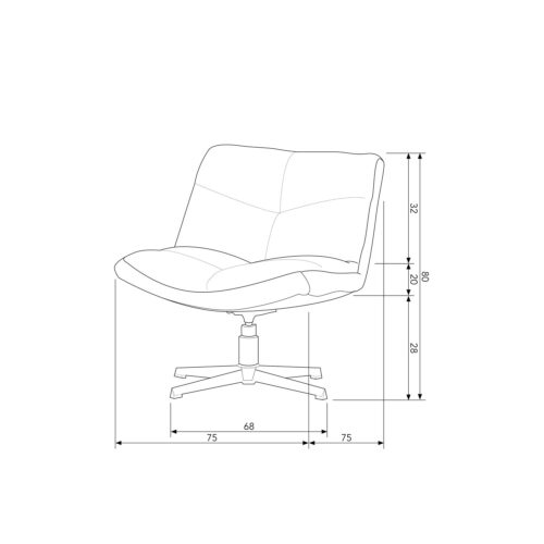 Draaifauteuil Vinny Bouclé - Zand - Afbeelding 9