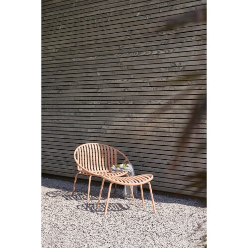 Tuin Fauteuil Bruce met hocker - zalm roze - Afbeelding 3