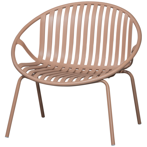 Tuin Fauteuil Bruce met hocker - zalm roze - Afbeelding 5