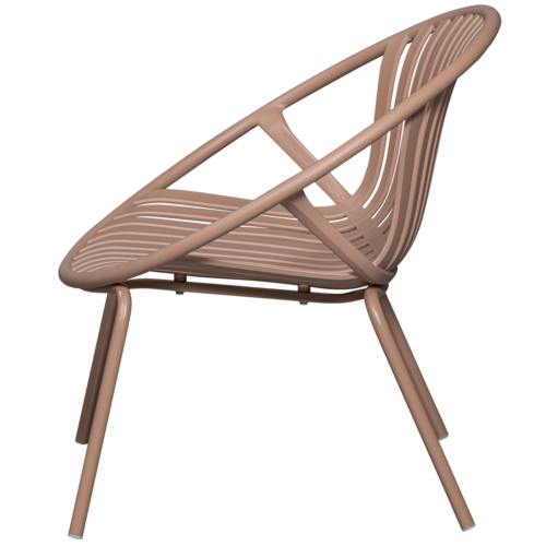 Tuin Fauteuil Bruce met hocker - zalm roze - Afbeelding 6