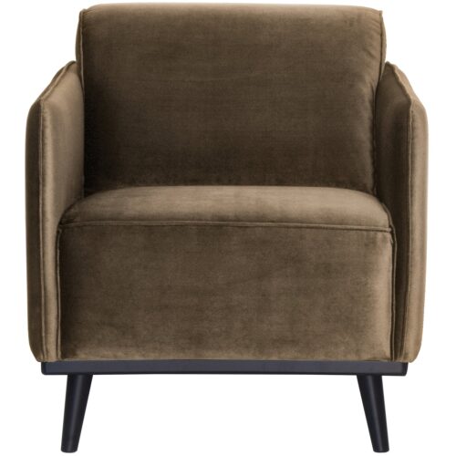 Fauteuil Statement met armleuning Fluweel  - Taupe