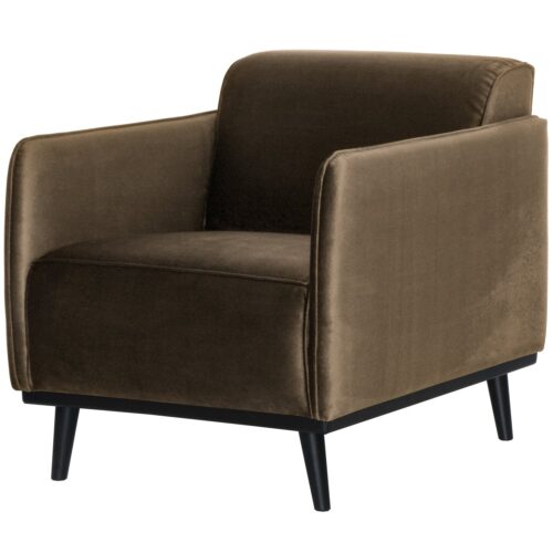 Fauteuil Statement met armleuning Fluweel  - Taupe - Afbeelding 2