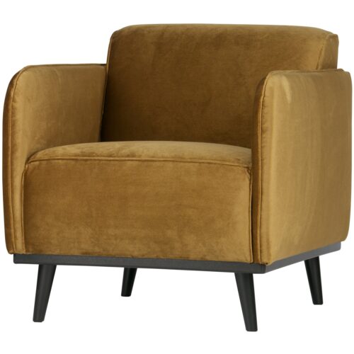 Fauteuil Statement met armleuning Fluweel  - Honing Geel - Afbeelding 3