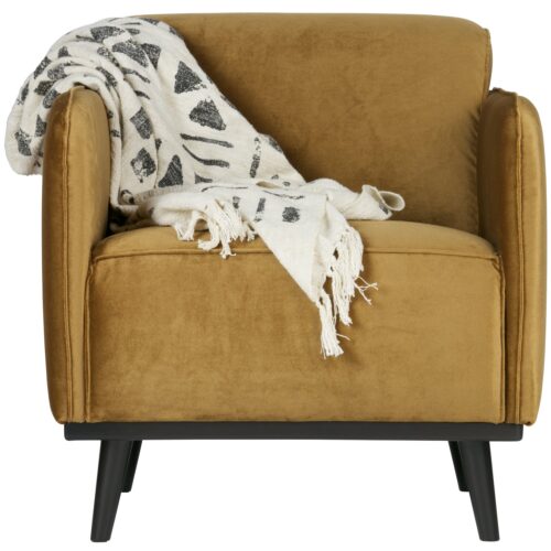 Fauteuil Statement met armleuning Fluweel  - Honing Geel - Afbeelding 5