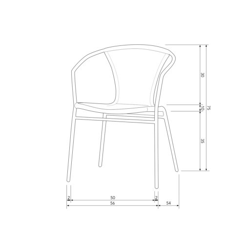 Tuinstoel Weston Rattan - Groen - Afbeelding 8