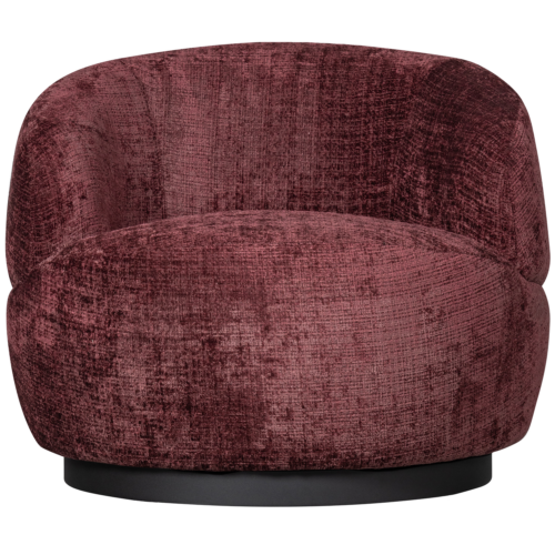 Draaifauteuil Woolly Chenille - Aubergine - Afbeelding 4