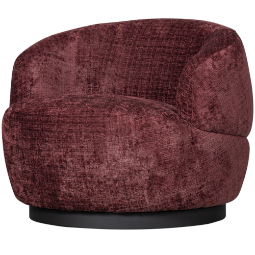 Draaifauteuil Woolly Chenille - Aubergine