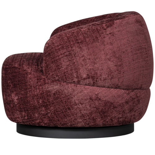 Draaifauteuil Woolly Chenille - Aubergine - Afbeelding 5