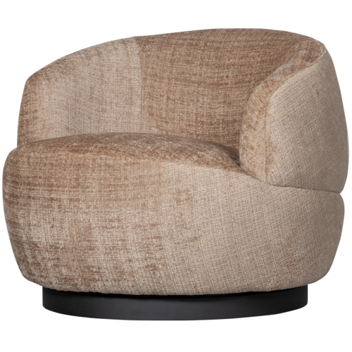 Draaifauteuil Woolly Chenille - Zand