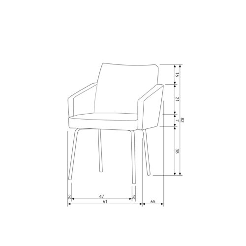 Eetkamerstoel Mount PU Leer - Naturel - Afbeelding 10